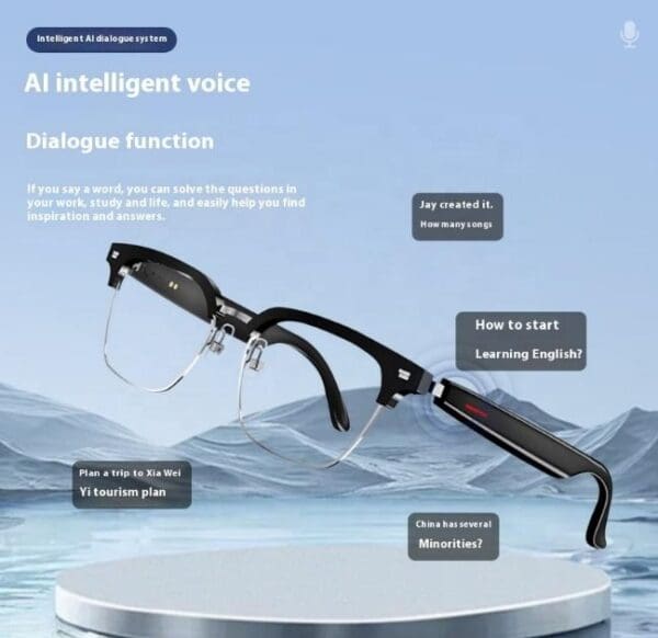 2025 Smart AI Translation Glasses 100+ Multi-Language Real-Time Interpretation Smart Glasses Listening Songs Answering - Image 2